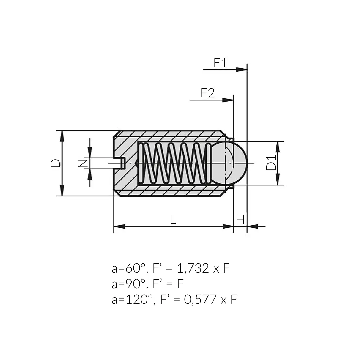 Monplast-Pressore-A-Molla-Plastica-Intaglio-Sfera-POM-Acciao-Inox-Disegno-Tecnico